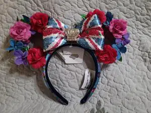 Disney Minnie Mouse "Queen of the Kingdom" Floral Ears