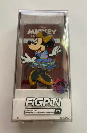 Disney Parks 50th Anniversary Minnie FiGPiN Limited Pin New with Box Disney Parks 50th Anniversary Minnie FiGPiN Limited Pin New with Box