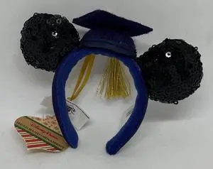 Disney Parks Graduation Headband Ornament Mickey Mouse Sequin Ear