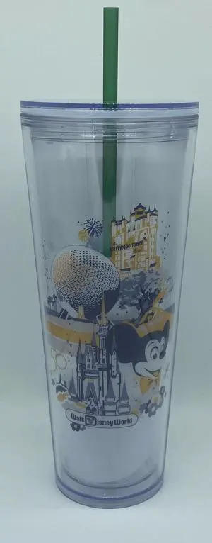 Disney Parks Starbucks Walt Disney World 50th Parks Icons Tumbler with Straw