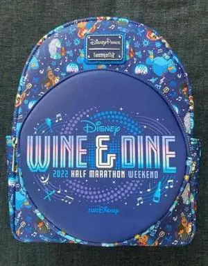 Disney runDisney Wine and Dine 2022 Race Loungefly Backpack with Coco Soul Genie Sisu
