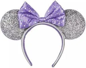 Disney Tomorrowland Celestial Minnie Mouse Ear Silver Purple Headband