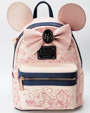 Disney Parks Riviera Resort Minnie Mini Pink Backpack Loungefly
