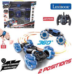Lexibook - Extreme Crosslander® - Rechargeable Radio Controlled Stunt Car with lights and sounds with both motion and remote control
