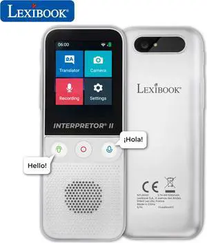 Lexibook - Interpretor®  2 - Instant Voice Artificial Intelligence Translator 137 languages with Camera