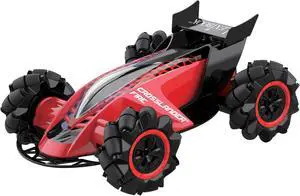 Lexibook - Crosslander® Fire - Rechargeable Radio Controlled Car with water smoke, lights and sounds with both motion and remote control