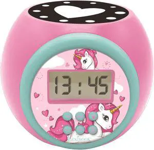 Lexibook - Unicorn Projector Alarm Clock with Timer