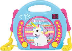 Lexibook Unicorn Portable CD player with 2 Sing Along microphones - RCDK100UNI
