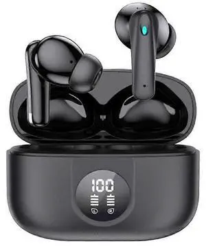 TWS Super Sound Wireless Earbuds, 30H Playtime & IPX6 Waterproof, Bluetooth 5.3 Noise Cancelling Earphones (Black) TWS Super Sound Wireless Earbuds, 30H Playtime & IPX6 Waterproof, Bluetooth 5.3 Noise Cancelling Earphones (Black)