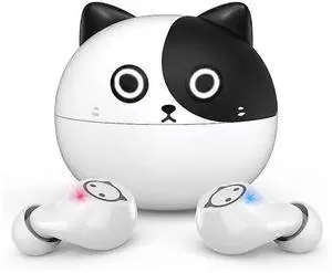 Kids Wireless Earbuds with 32H Playtime, IPX5 Waterproof, Cartoon Design for iPhone/Android (Black) Kids Wireless Earbuds with 32H Playtime, IPX5 Waterproof, Cartoon Design for iPhone/Android (Black)