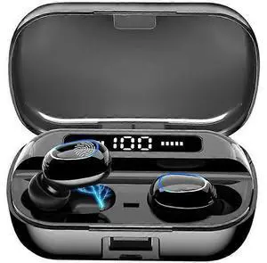 Bluetooth 5.2 Wireless Earbuds with Noise Cancelling Mic, 144H Playtime, Mini In-Ear Headphones (Black) Bluetooth 5.2 Wireless Earbuds with Noise Cancelling Mic, 144H Playtime, Mini In-Ear Headphones (Black)