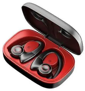 Red Bluetooth Headset, Dual-Mic Noise Cancelling, IPX5 Waterproof, Long Battery Life Red Bluetooth Headset, Dual-Mic Noise Cancelling, IPX5 Waterproof, Long Battery Life