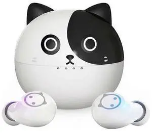 K72804 Cat Ear Bluetooth Earbuds, Wireless 5.0 HiFi Sound, IPX5 Waterproof, Touch Control