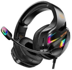 PS5/PS4/PC Gaming Headset with Noise Cancelling Mic, 4-Mode RGB Lights, Over-Ear Comfort (Black) PS5/PS4/PC Gaming Headset with Noise Cancelling Mic, 4-Mode RGB Lights, Over-Ear Comfort (Black)