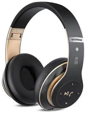 Wireless Bluetooth 5.0 Over-Ear Headphones, Hi-Fi Stereo with 20H Playtime, Foldable & Built-in Mic (Black)