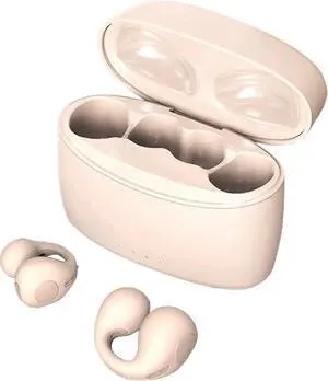 Bone Conduction Earbuds Clip-On, Bluetooth 5.3 IPX5 Waterproof HiFi Open-Ear Headphones (Off White) Bone Conduction Earbuds Clip-On, Bluetooth 5.3 IPX5 Waterproof HiFi Open-Ear Headphones (Off White)