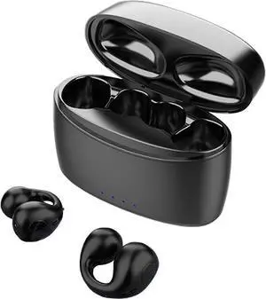 Bluetooth 5.3 Bone Conduction Earbuds, IPX5 Waterproof Clip-On, 36H Playback (Black) Bluetooth 5.3 Bone Conduction Earbuds, IPX5 Waterproof Clip-On, 36H Playback (Black)