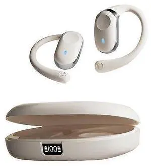 Open Ear Bluetooth 5.3 Headphones, IP54 Waterproof, 36H Playback, Lightweight for Running & Cycling (White) Open Ear Bluetooth 5.3 Headphones, IP54 Waterproof, 36H Playback, Lightweight for Running & Cycling (White)