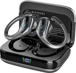 BX31 Wireless Earbuds, 75H Playtime, Bluetooth 5.3, IPX7 Waterproof, LED Case for iOS/Android BX31 Wireless Earbuds, 75H Playtime, Bluetooth 5.3, IPX7 Waterproof, LED Case for iOS/Android