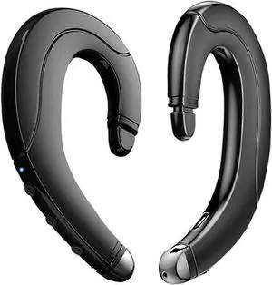 Wireless Bluetooth Headset with Mic, Bone Conduction Design for Pain-Free Business/Office/Sports Use (Black) Wireless Bluetooth Headset with Mic, Bone Conduction Design for Pain-Free Business/Office/Sports Use (Black)