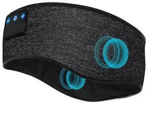 Bluetooth Sleep Headphones & Music Mask Headband, HD Stereo for Side Sleepers & Sports (Black) Bluetooth Sleep Headphones & Music Mask Headband, HD Stereo for Side Sleepers & Sports (Black)
