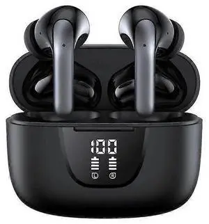 CW39 Bluetooth 5.3 Earbuds, 76H Playtime, IPX7 Waterproof, Noise Cancelling, LED Display CW39 Bluetooth 5.3 Earbuds, 76H Playtime, IPX7 Waterproof, Noise Cancelling, LED Display