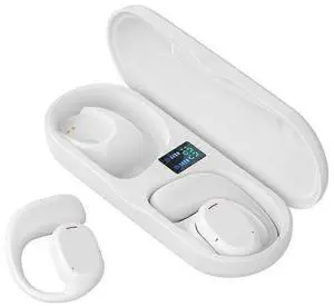 White Bluetooth Headphones - 12H Battery, 5.4 Chip, Directional Sound for Sports & Gaming