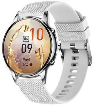 Ecocleanpath Smartwatch for Women: 1.32" AMOLED, Bluetooth Calling, Health Tracking, Round Grey Design Ecocleanpath Smartwatch for Women: 1.32" AMOLED, Bluetooth Calling, Health Tracking, Round Grey Design