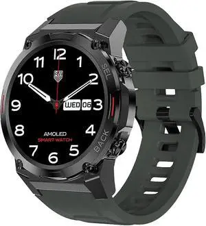 Ecocleanpath 1.43" AMOLED Military Smartwatch for Men, Bluetooth Call, 400mAh IP68 Fitness Tracker, Green Ecocleanpath 1.43" AMOLED Military Smartwatch for Men, Bluetooth Call, 400mAh IP68 Fitness Tracker, Green