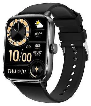 Ecocleanpath Smartwatch with Call Function, 2.0" Fitness Tracker, 100+ Sports Modes, IP67 Waterproof (Black)