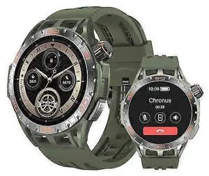 Ecocleanpath LA102 Men's Smart Watch 1.43'' AMOLED, AI Voice, 120 Sports Modes, IP68 Waterproof (Green)