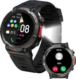 Ecocleanpath Rugged Military Smartwatch for Men - Bluetooth Call, 100+ Sports Modes, Waterproof Fitness Tracker Ecocleanpath Rugged Military Smartwatch for Men - Bluetooth Call, 100+ Sports Modes, Waterproof Fitness Tracker