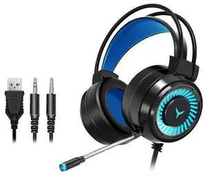 G58 LED Gaming Headset with Mic, Over-Ear Wired Headphones, Noise-Cancelling & Bass for PC/Laptop (Black) G58 LED Gaming Headset with Mic, Over-Ear Wired Headphones, Noise-Cancelling & Bass for PC/Laptop (Black)