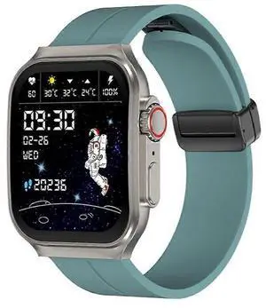 Ecocleanpath Smartwatch with 3D Curved Screen, Bluetooth Calling, IP67 Waterproof, Green - Health Monitor
