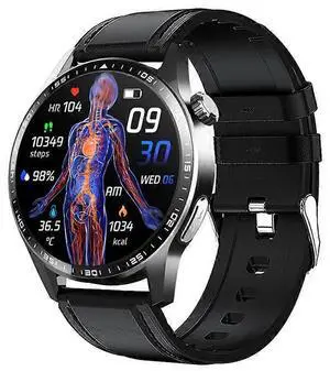 Ecocleanpath Smartwatch with ECG, Blood Sugar & Stress Monitor, Bluetooth Calling, SOS, 1.55" HD Screen (Black) Ecocleanpath Smartwatch with ECG, Blood Sugar & Stress Monitor, Bluetooth Calling, SOS, 1.55" HD Screen (Black)