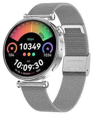 Ecocleanpath Women's Smartwatch with Bluetooth Calling, 1.32" AMOLED Display, 100+ Sports Modes, Health Tracking (Silver)