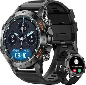 Ecocleanpath Men's Smart Watch: 1.39'' HD Touchscreen, Bluetooth Calls, 5ATM Waterproof, Blood Pressure & Heart Rate Monitor - Black Ecocleanpath Men's Smart Watch: 1.39'' HD Touchscreen, Bluetooth Calls, 5ATM Waterproof, Blood Pressure & Heart Rate Monitor - Black