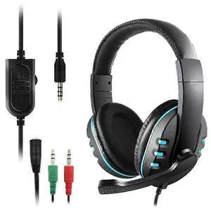 3.5mm Gaming Headset with Mic, Over-Ear Noise Isolating Headphones, Volume Control, Compatible with PC, PS4, Xbox One (Black) 3.5mm Gaming Headset with Mic, Over-Ear Noise Isolating Headphones, Volume Control, Compatible with PC, PS4, Xbox One (Black)
