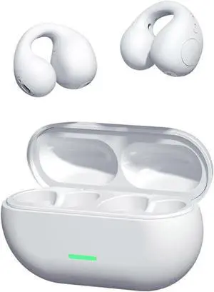 Wireless Bone Conduction Headphones, Open Ear Waterproof for Workouts Hiking Driving - White Wireless Bone Conduction Headphones, Open Ear Waterproof for Workouts Hiking Driving - White