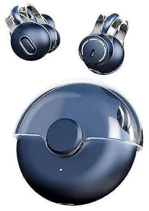 Wireless Bluetooth 5.3 Earclip TWS Bone Conduction Headphones, 360ACS Sound Sport Earbuds with Mic (Blue) Wireless Bluetooth 5.3 Earclip TWS Bone Conduction Headphones, 360ACS Sound Sport Earbuds with Mic (Blue)
