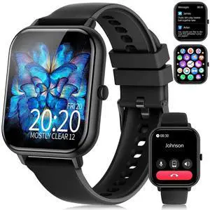 Ecocleanpath 1.83" Smart Watch with Call Function, Heart Rate & Sleep Monitor, 123 Sports Modes, IP68 Waterproof