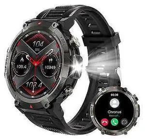 Ecocleanpath 1.45" HD Smartwatch for Men, 110+ Sports Modes, Military Rugged Design, Black Ecocleanpath 1.45" HD Smartwatch for Men, 110+ Sports Modes, Military Rugged Design, Black