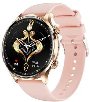 Ecocleanpath 1.39" Smart Watch with Bluetooth Calling, 114 Sports Modes, Health Monitor for Android iOS - Rose Gold