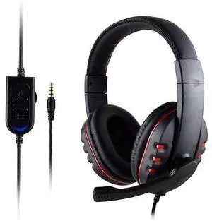 Red Stereo Gaming Headset with HD Mic, 3.5mm Wired for Xbox One, PS4, PC & Mobile