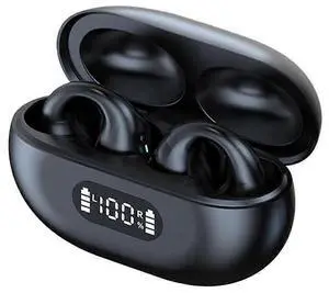 Black Bone Conduction Sports Earbuds - Qualcomm Bluetooth 5.3, Sweat-Resistant & Lightweight Black Bone Conduction Sports Earbuds - Qualcomm Bluetooth 5.3, Sweat-Resistant & Lightweight