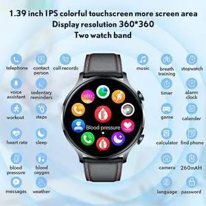 Ecocleanpath 1.39" Smart Watch with Bluetooth Call, 114 Sports Modes, Health Monitor for Android & iOS - Silver Ecocleanpath 1.39" Smart Watch with Bluetooth Call, 114 Sports Modes, Health Monitor for Android & iOS - Silver