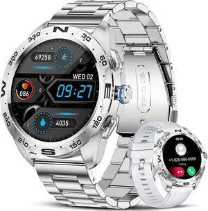 Ecocleanpath Smart Watch for Android iOS, Bluetooth Calls & Fitness Tracker, 1.32'' HD Touch Screen, Heart Rate Monitor