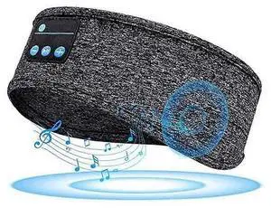 Bluetooth Sleep Headphones with Eye Mask, 14H Playtime & Mic, Ultra-Soft Grey Headband for Men/Women