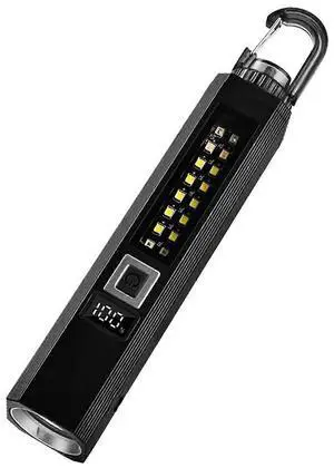 Ecocleanpath 4-in-1 LED Tactical Flashlight, 10 Modes with Detachable Hook & Magnet for Camping, Hiking