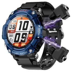 Ecocleanpath Smart Watch with Earbuds, 1.52" HD Military Fitness Tracker, Bluetooth Calls for Android iOS Ecocleanpath Smart Watch with Earbuds, 1.52" HD Military Fitness Tracker, Bluetooth Calls for Android iOS